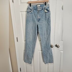 Abercrombie The 90s Straight Ultra High Rise Curve Love 12 Long